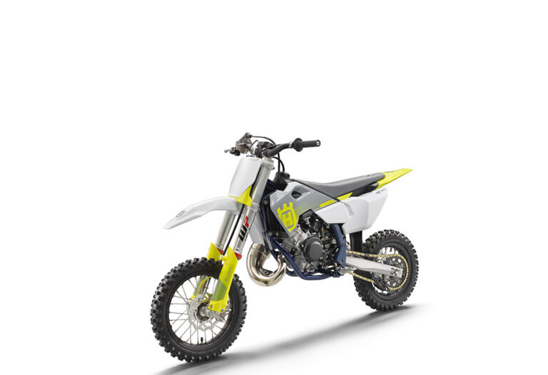 Husqvarna Offroad-Motorrad mit modernem Design und gelben Akzenten für den Einsatz im Gelände.